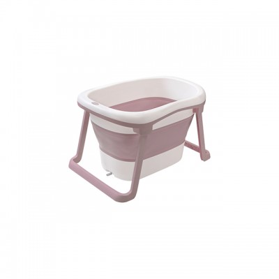 Kids Portable Collapsible Bathing Tub with Non-Slip Mat, foldable Shower Basin with Infant Sling Baby hospital bathtub