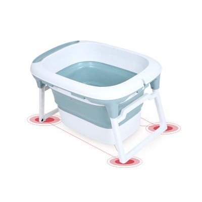 Easy to installation and soft to bathing Boon Naked Blue,Blue White Baby Collapsible Bathtub